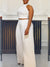 Solid Halter Top & Wide-Leg Pants Set