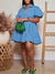 Solid Puff-Sleeve Ruffle Dress