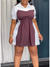 Two-Tone Combo Shirt Dress