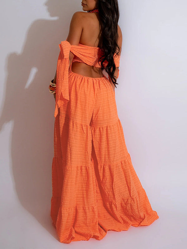 Off-Shoulder Wide-Leg Jumpsuit