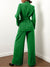 Solid Tied Blazer & Pants Set