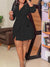 Solid Tied Pleated Blazer Dress