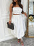 Solid Bandeau Top & Skirt Set