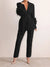 Belted Feather Blazer & Pants Set