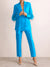 Belted Feather Blazer & Pants Set