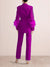 Belted Feather Blazer & Pants Set