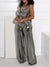 Metallic Halter Jumpsuit