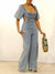 Open-Back Denim Jumpsuit