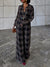 Plaid Wide-Leg Jumpsuit