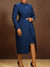 Solid Blazer & Dress Set