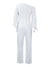 White Boat-Neck Jumpsuit