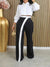 Contrast Flared Pants