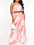 Printed Halter Top & Wide-Leg Pants Set