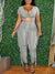 Twisted Crop Top & Fringe Pants Set--Clearance