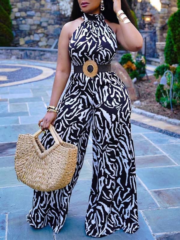 Sleeveless Wide-Leg Jumpsuit - clearance