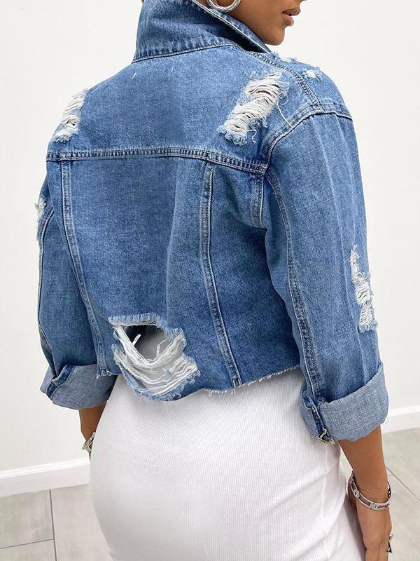 Distressed Denim Jacket