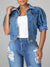 Puff Sleeve Denim Jacket