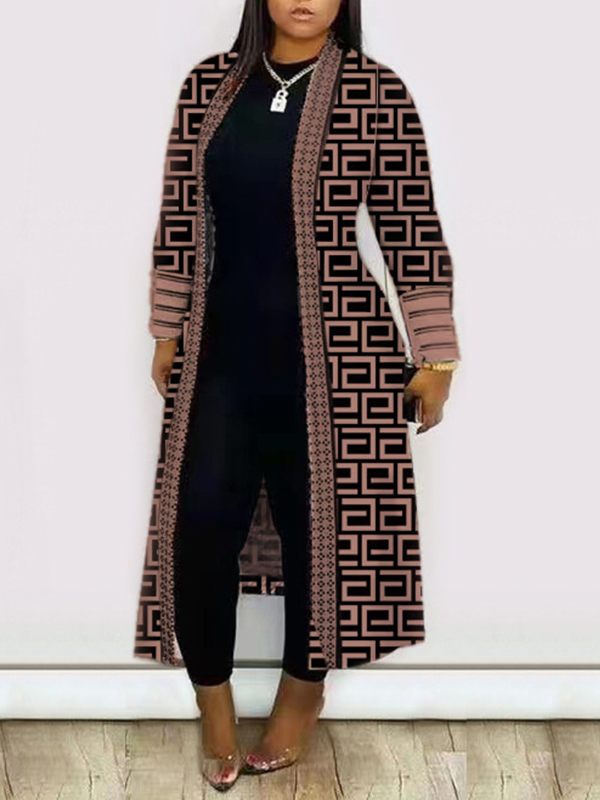 Printed Bishop-Sleeve Duster