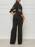 Solid Sheer Combo Jumpsuit--Clearance