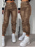 Faux-Leather Cargo Pants