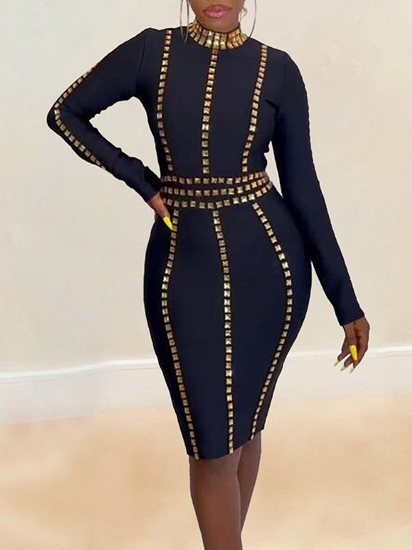 Studded Bodycon Dress