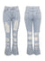 Distressed Side-Slit Jeans