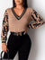 Black Contrast V-Neck Sweater--Clearance